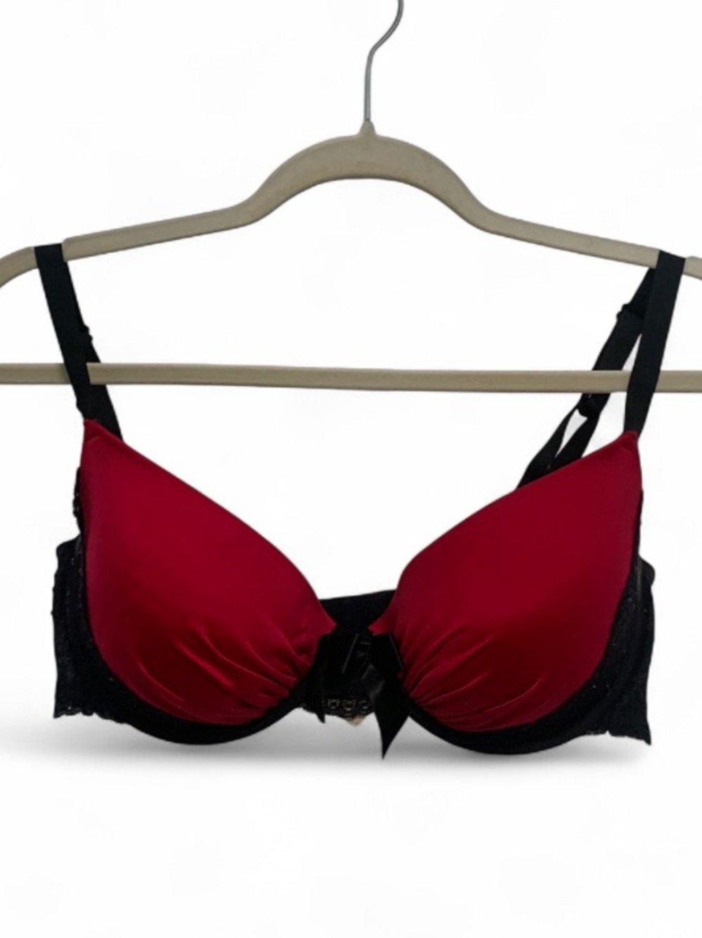 Y2K Gillian O’Malley Red Black Lace Push-Up Bra